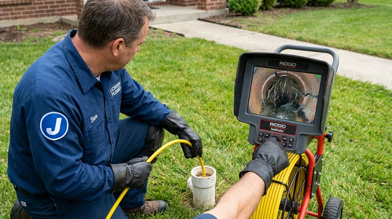 Sewer camera inspection being performed by Johns Plumbing LLC in Kealakekua
